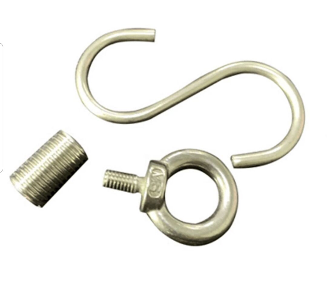 Sexdocka hängkrok i rostfritt stål för förvaring