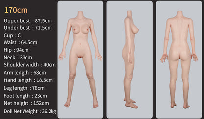 Zelex Inspiration Series Silikonowa lalka erotyczna Aurora (wersja z ruchomymi szczękami) 170 cm