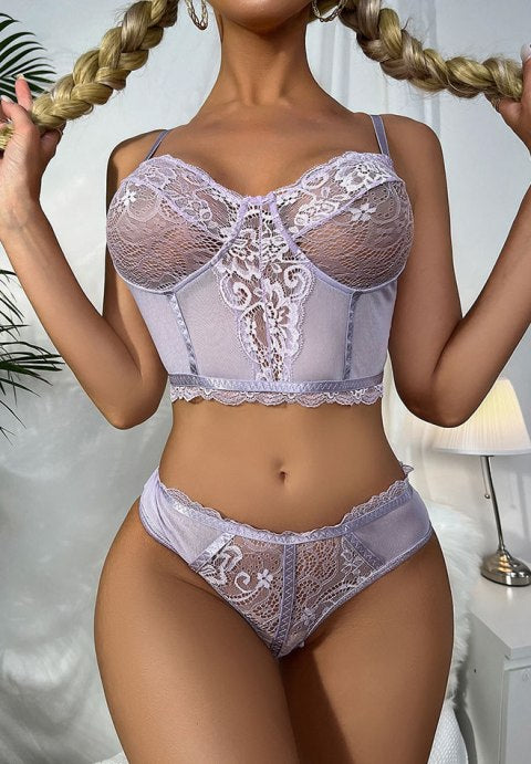 Set Bralette me dantella qershi Sweetheart Be Friends